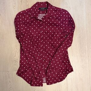 Lauren Ralph Lauren Red Polka Dot Button Down Shirt